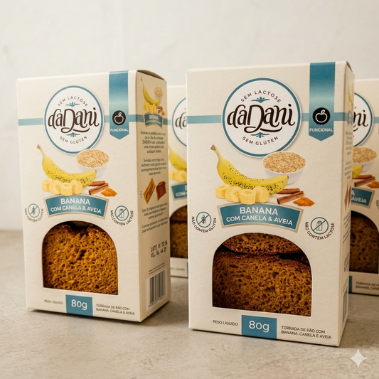 Torrada De Banana Aveia E Canela Linha Funcional 80g