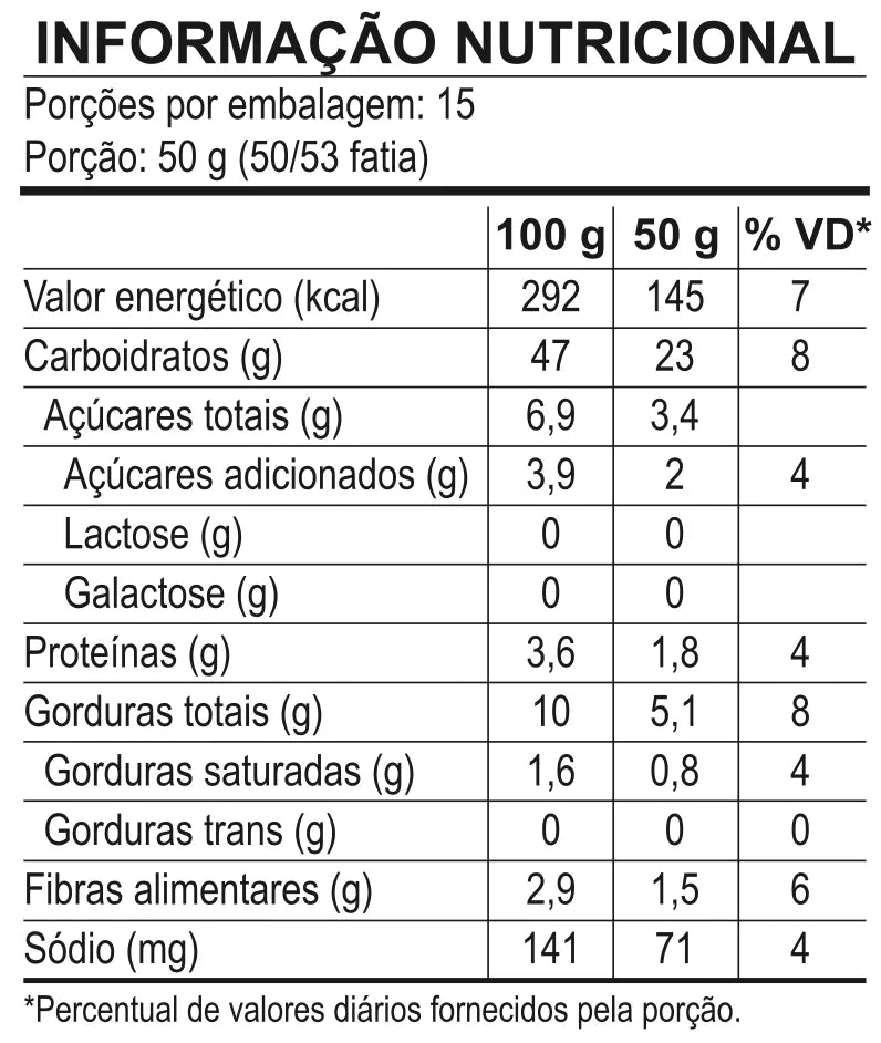 Pão de Banana com Canela & Aveia 750g
