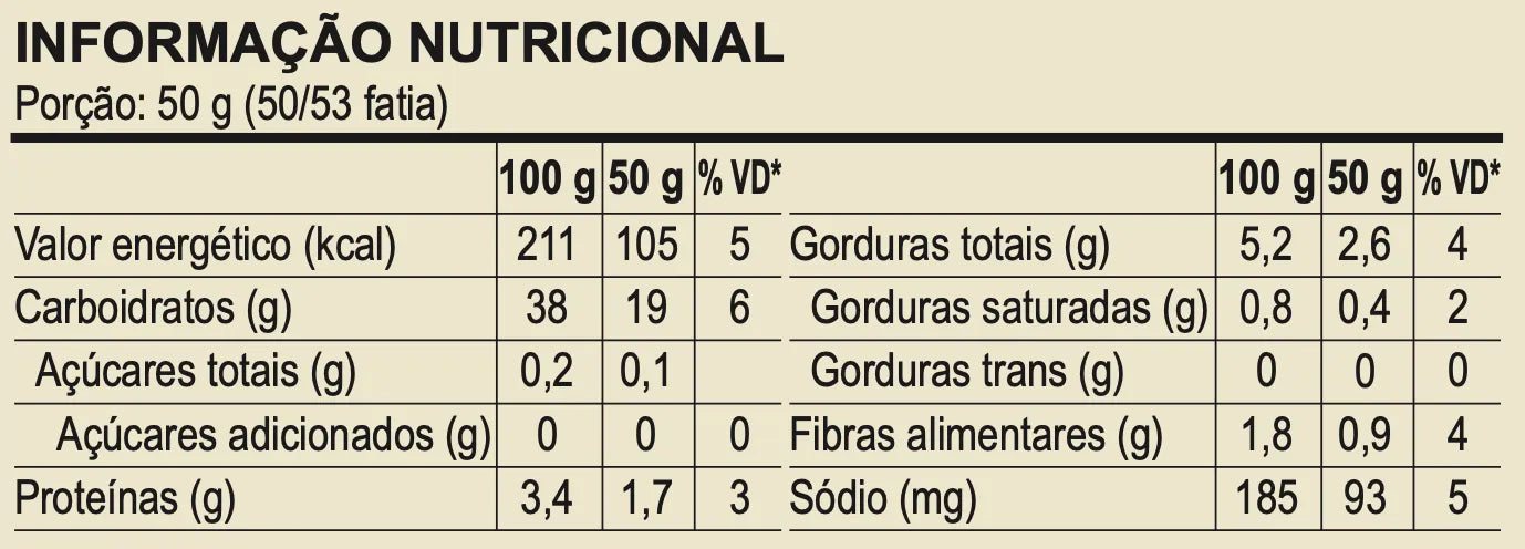 Pão de Forma Ervas Finas 500g - Linha Vegan / Slim