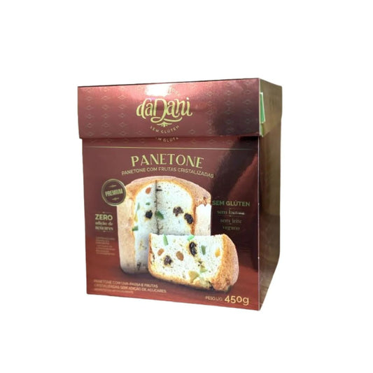 Panettone De Frutas Cristalizadas Artesanal Sem Açúcar Glúten 450g