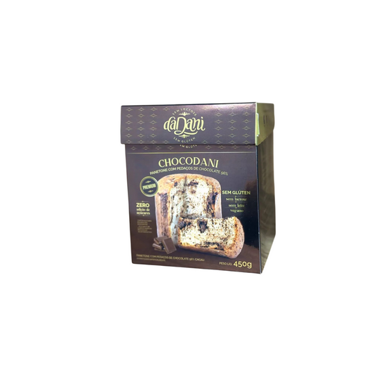 ChocoDani Chocolate 56% Chocottone Sem Glúten Sem Açúcar 450g