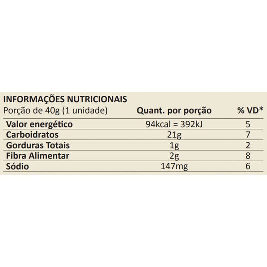 Massa Para Wrap 240g - Linha Vegan / Slim
