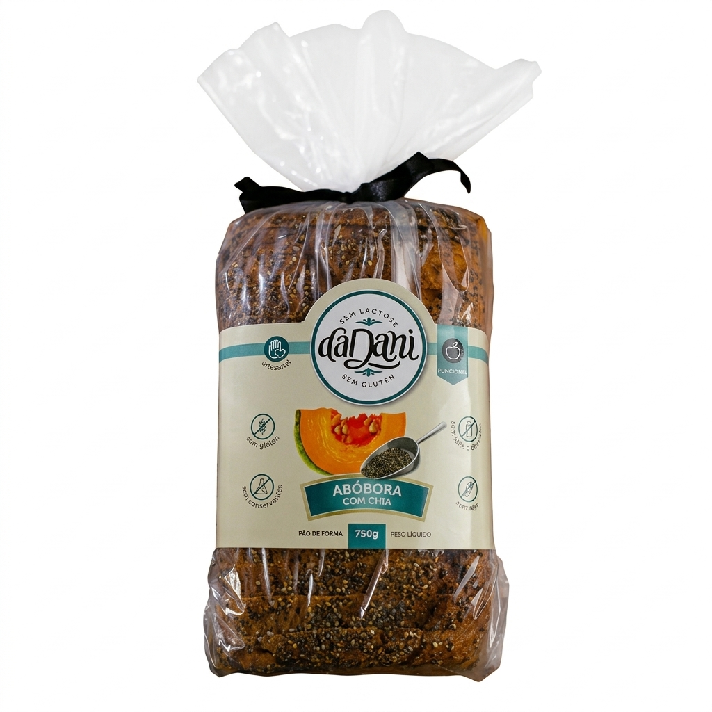Pão de Forma Abóbora com Chia 750g - Linha Funcional