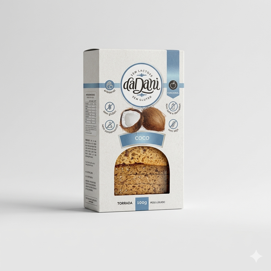 Torrada Sabor Coco 100g - Linha Funcional