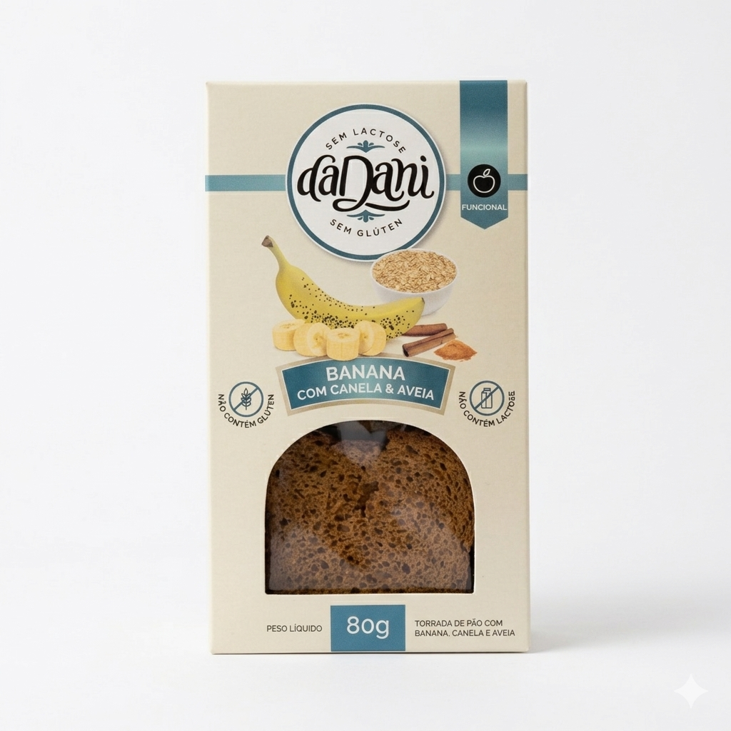 Torrada De Banana Aveia E Canela Linha Funcional 80g