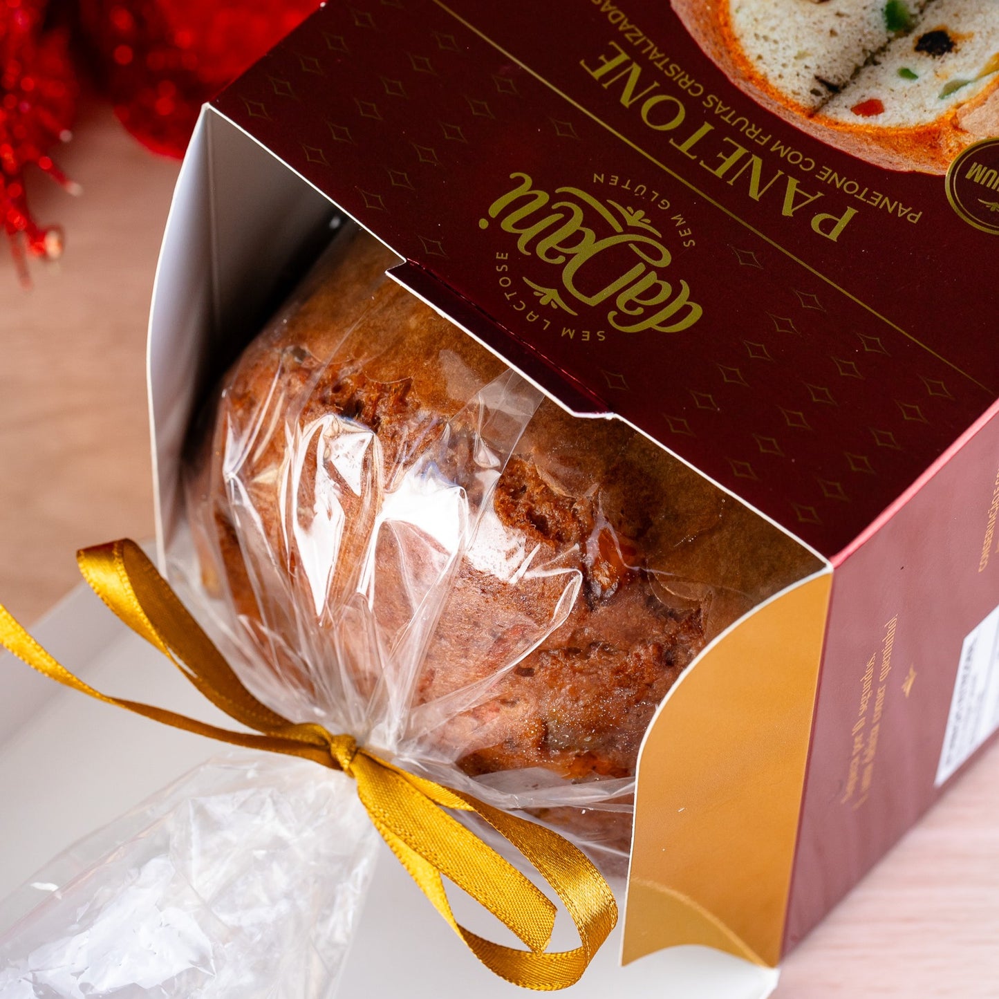 Panettone De Frutas Cristalizadas Artesanal Sem Açúcar Glúten 450g