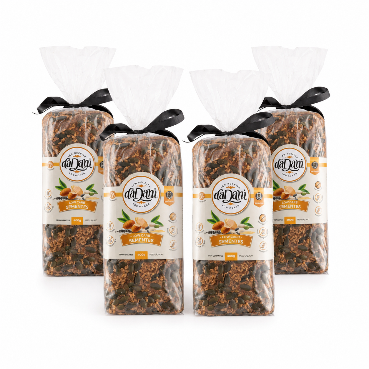 Kit 4 Pão de Sementes 400g - Linha Low Carb