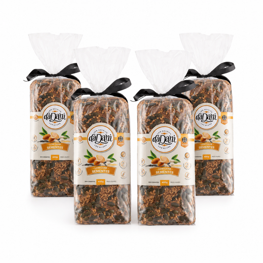Kit 4 Pão de Sementes 400g - Linha Low Carb